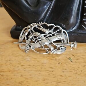 NWOT Silver toned Celtic hair barrette
